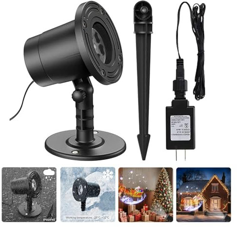 Daniel James LED Christmas Projector Light - Santa & Sleigh Xmas Animated Projection Light for Indoors & Outdoors - Waterproof Light Up Animation for Window & Garden with Auto Timer - IP44