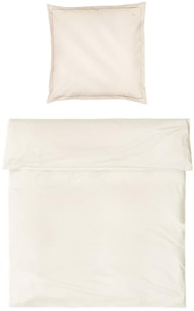 Möve Luxury Bettwäsche-Set 155x220 cm + 80x80 cm aus 100% Baumwolle, Champagne