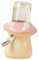 Gralara Ceramic Hamster Water Bottle with Stand Mushroom Shape Gerbil Water Bottles Rack Hamsters Bottle Holder Cute Cage Accessories for Hamsters Gerbil Guinea Pig Pet Supplies, Pink