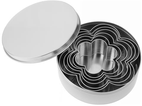 5 Stück Plätzchen Ausstecher Blumen Keksausstecher Ausstech Ausstechformen aus Edelstahl 5 Größen Blumenförmig Ausstecher Plätzchenausstecher Zum Backen für Kekse mit Aufbewahrungsbox