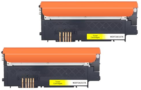 Yowell 117A Toner Gelb Kompatibel für HP 117A Gelb für Toner HP Color Laser MFP 178nwg für Color Laser MFP 179fwg 179fnw 178nw 150nw 150w 178 179 W2072A - 2 Yellow