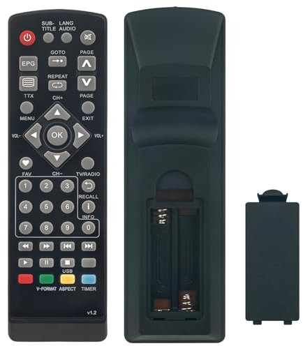 Ersetzte Fernbedienung Passend für Xoro Satellite Receiver (DVB-S2) HRS 2610, HRM 7615,HRS 2670 LAN, HRS 8556 v2, HRS 8655, HRK 7656, Cable Receiver (DVB-C) HRK 2610