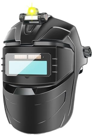 Schweißhelm mit automatischer Verdunkelung | Blendfreier Schweiß-Helm | Breit getönter, beschlagfreier Gesichtsschutz, verstellbare Kopfbedeckung für Bauarbeiten und Autoreparaturen -