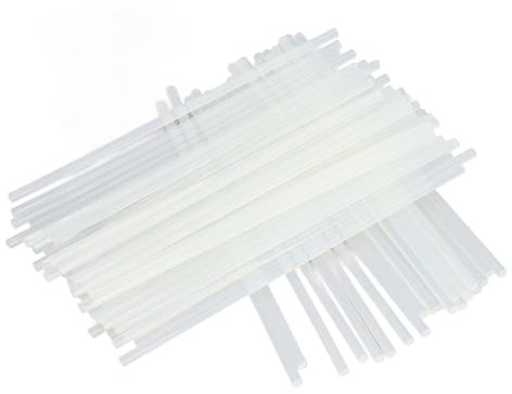 Baxnore Stick di Colla a Caldo Adesivo Forte Riscaldamento Rapido Ecologico EVA Bianco Trasparente Pistola per Colla Stick per Riparazioni Artigianali Decorazioni 180 Pezzi 7x270mm