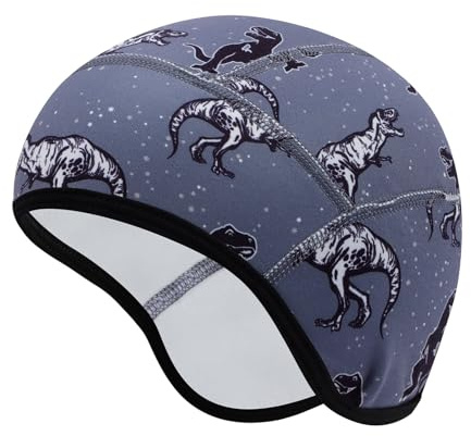 Risipu Kinder Helmmütze Warme Wintermütze Futter für Fahrradhelm Ski Skull Cap mit Ohrenschutz Elastische Mütze für Jungen Mädchen