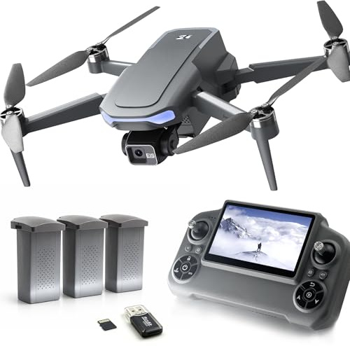 3-Axis Gimbal GPS Drone with 4K Camera, 4.5 HD Screen Remote Controller, 90 Min Long Flight Time, Long Control Range, Auto Return, Follow Me, Brushless Motor, C20-UK-260430-2