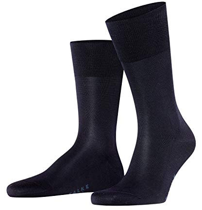 FALKE Herren Socken Tiago M SO Fil D'Ecosse Baumwolle einfarbig 1 Paar, Blau (Dark Navy 6370), 41-42