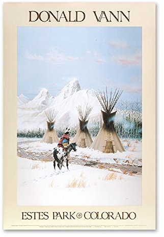 Native American Images Indianer Poster Teton Camp ca.56x84cm des Cherokee Donald Vann