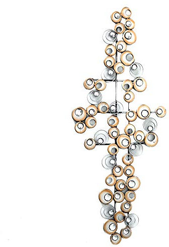 Boltze Design Wand Objekt Eisen Bild Kristall Kreis Muster Dekoration Behang Champagner 7641800