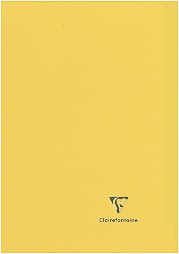 Clairefontaine 981611C Un Cahier Agrafé Koverbook - 24x32 cm - 96 Pages Petits Carreaux avec Marge - Papier Blanc 90 g - Couverture Opaque Polypro Recyclé Couleur Aléatoire