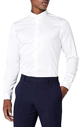 JACK & JONES Herren Freizeit Hemd JJPRPARMA Slim Fit Weiss Blau Schwarz XS-XXL, Größe:M, Farbe:White SUPER Slim 12097662