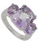 Harry Ivens Damen-Ring Sterling-Silber 925 rhodiniert Amethyst RW19
