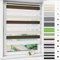 Magiea Doppelrollo Klemmfix ohne Bohren & mit Bohren, Weiß-beige-braun B70 x H150 cm Stoffbreite 66 cm, Klemmrollo lichtdurchlässig und Blickdicht, Fensterrollo Sonnenschutzrollo für Fenster