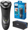 Philips Series 3000 Wet and Dry - Afeitadora eléctrica para hombre con recortadora desplegable y bolsa de viaje - S3560/11