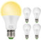 Dämmerungs bis Morgendämmerungs Glühbirne, Sensorbeleuchtung, 8W, intelligente automatische LED Glühbirnen mit automatischem Ein Ausschalten, Warmweiß E27 Innen Außenbeleuchtung Lampe 4 Pack