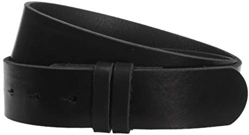 Luca Kayz Ledergürtel Wechselgürtel ohne Wechselschnalle CALVADOS 4cm schwarz nero Bundweite 90cm