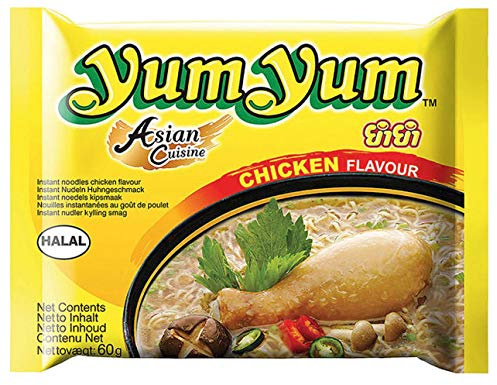 Yum Yum Instant Nudeln Huhn 60g - CHICKEN - Fertiggericht (60er Pack)