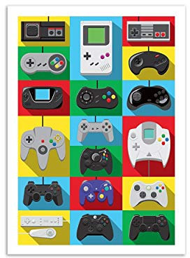 Wall Editions Art-Poster - Legendary Controllers - Olivier Bourdereau