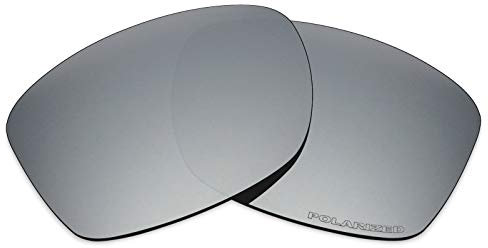 Mryok Verres de rechange pour Oakley Jupiter Squared OO9135-56 mm, Anti-corrosion de l'eau de mer polarisée – Titane argenté, Taille unique