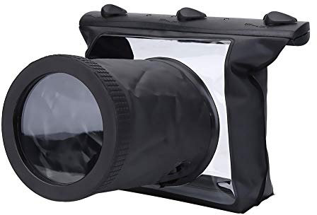 Camera Waterproof Housing Bag, Waterproof HD Underwater Housing Case Dry Bag Pouch for SLR DSLR Camera, with Transparent Lens Design and Big Bag Space