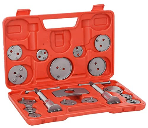 vidaXL Kit Attrezzi di Riavvolgimento 18 pz Pinza Compressione Freno a Disco Pistone Auto