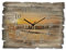 ARTLAND Wanddeko Wanduhr ohne Tickgeräusche aus Holz Quarzuhr 40x30 cm Rechteckig Lautlos Strand Meer Sonnenuntergang Ostsee Maritim T3ZU