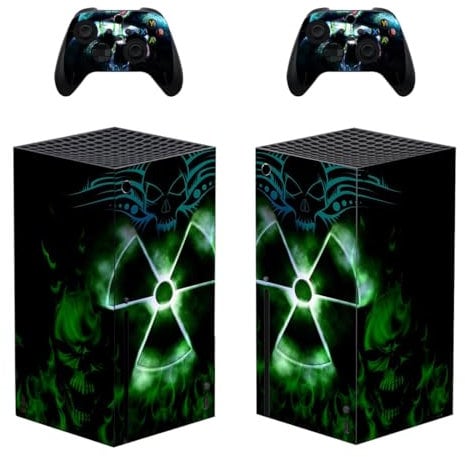 DolDer Xbox Series X Skin Sticker/Aufkleber Folie schützende Haut Schale für Xbox Series X Konsole und 2 Dualshock Controller -0400