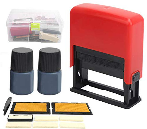 Fockety Manuelle Codiermaschine, einstellbare industrielle Tinten-Datumsdruckmaschine, Mehrzweck-Handetikettendrucker zum Stempeln, Drucken von Barcodes, Etikettendrucker, Verfallsdatum