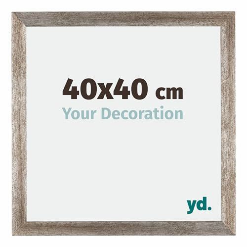 Your Decoration - Cadre 40x40 cm - Métal Vintage - Cadres Photo en MDF Avec Verre acrylique - Anti-Reflet - Cadre 40x40 - Mura