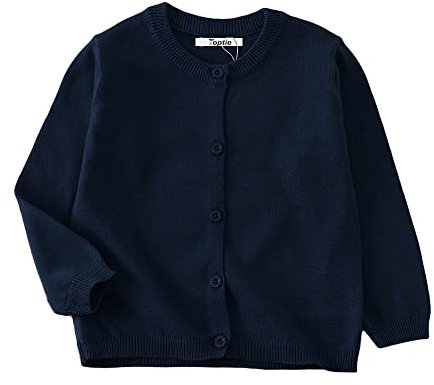 TOPTIE Maglione cardigan uniforme in cotone per neonata, Marina Militare, 18 mesi
