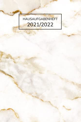 Hausaufgabenheft 2021/2022: Schülerkalender Mit Datum gymnasium , Schulplaner schüler , Stundenplan, Notizen , Marmor Cover Design