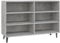 vidaXL Sideboard Beistellschrank Kommode Schrank Anrichte Bücherregal Bücherschrank Mehrzweckschrank Standschrank Betongrau 103,5x35x70cm Holzwerkstoff
