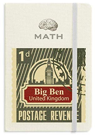 London Postage Revenue United Kingdom UK Math Notebook Classic Journal Diary A5