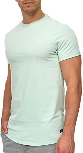 Indicode Herren Kloge T-Shirt mit Rundhals-Ausschnitt | Herrenshirt Sommershirt Quiet Wave, L