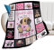 Niedliche Mops-Decke, Welpen, Hundedecke, Tier-Fleecedecke, Überwurf, weich, gemütlich, rosa, Decke für Bett, Sofa, Couch, Geschenke für Kinder, Jungen, Mädchen, Haustiere, 127 x 101 cm