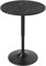 Magshion Bar-/Kneipentisch, rund, höhenverstellbar, Holz, 60 cm – 90 cm, für Wohnzimmer, Esszimmer, Bar, Cocktailtisch (Marmorschwarz)