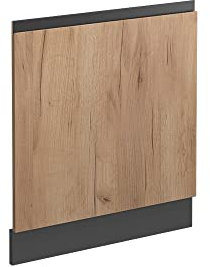 Vicco Frontblende R-Line, Goldkraft Eiche/Anthrazit, 60 cm J-Shape, ohne Arbeitsplatte