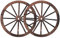 HOMSFOU 2 Pezzi Di Ruote Di Carro In Legno Decorazioni Parete Old Western Ruote Di Carro Di Fattoria Vintage Appendere A Parete Decorazioni Per Giardino Casa Bar Garage