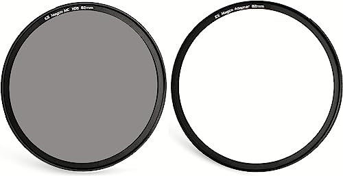 ICE Magco 82 mm MC Slim Magnetic ND8 3 Stop ND Graufilter optisches Glas inkl. Adapter