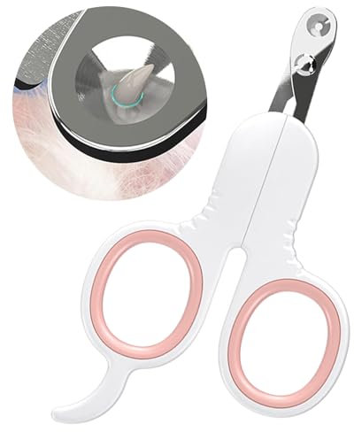 ZEWZE Krallenschere Katzen, Nagelknipser für Katzen,Sicherheits Edelstahl Katzennagelschneider ,Anfänger toll geeignet, für Hunde Welpen Kaninchen und Kleintiere (Rosa)