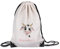 timalo® Kinder Turnbeutel personalisiert mit Namen | Sportbeutel bedruckt | süße Tiermotive | Kindergarten Stoffbeutel Geschenke Mädchen Jungen | 46- Kuh