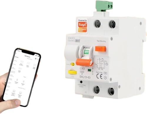 Differenziale Ripristinabile con WiFi Superimmunizzato WiFi Ripristinabile Auto Classe A con Riconnessione Automatica Classe A 40A 30mA 6kA Interruttore Ripristinabile per Binario DIN