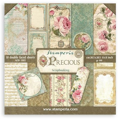Scrapbooking Small Pad 10 sheets cm 20,3X20,3 (8X8) - Precious