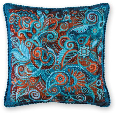 Riolis Kreuzstich Kissen Stickpackung Kissen/Panel mit persischen Mustern , Zählmuster, 40x40cm