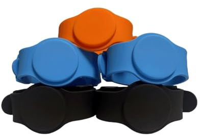 YARONGTECH 1K RFID/NFC Armband, verstellbar, Orange, Silikon, 5 Stück (mehrfarbig)