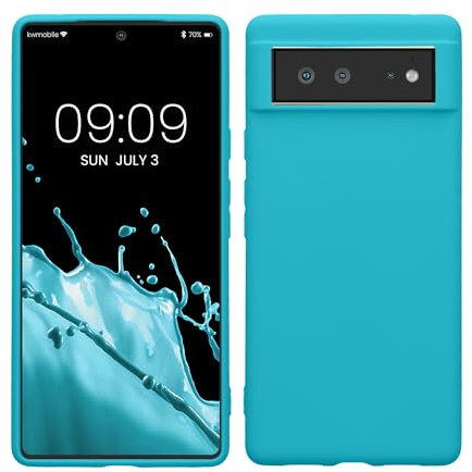kwmobile Custodia Compatibile con Google Pixel 6 Cover - Back Case per Smartphone in Silicone TPU - Protezione Gommata - ghiaccio freddo