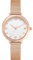 NUOVO Montre à quartz classique pour femme avec bracelet en acier inoxydable et cadran blanc, rose gold