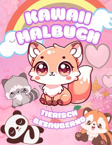 Kawaii Malbuch Tierisch bezaubernd: Zuckersüße Motive zum Ausmalen