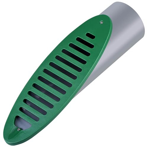 Apxton 10,2 cm grün abgewinkelter Entwässerungsrost für Hofabläufe, Abflussgitter für Hofablaufsysteme, Hofabflussstrahler für Dachrinnen-Fallrohrverlängerungen, Rasenschrägung Drainagerohr-Emitter