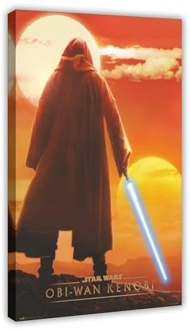 acalur Star Wars Obi-Wan Kenobi Leinwand-Poster, Wandkunst, Dekordruck, Bild Gemälde für Wohnzimmer, Schlafzimmer, Dekoration, 30 x 45 cm